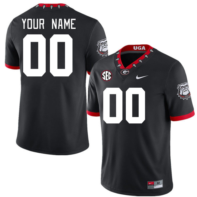 Custom Georgia Bulldogs Name And Number College Football Jerseys Stitched-100th Anniversary